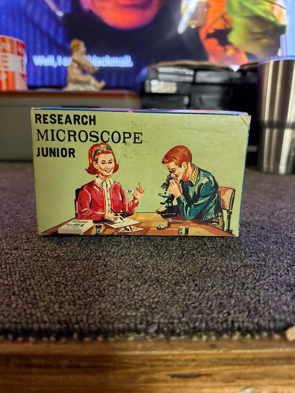 Vintage Mighty Research Microscope Junior No. 102 300x Toy with Original Box